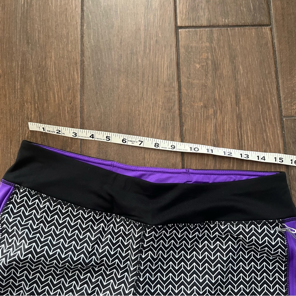 Jofit Running Shorts Black & Purple NWT size Medium Lined - Picture 4 of 8